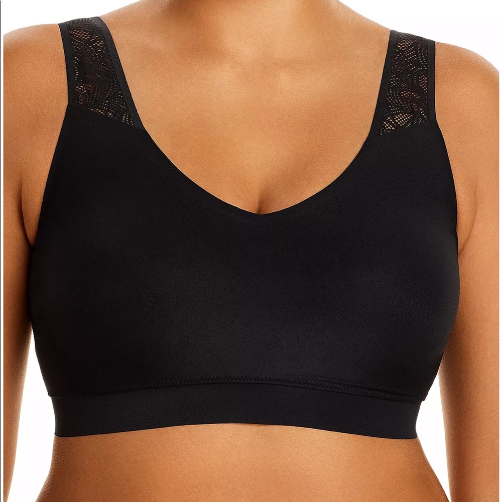 Chantelle Soft Stretch Lace Back Black Bralette